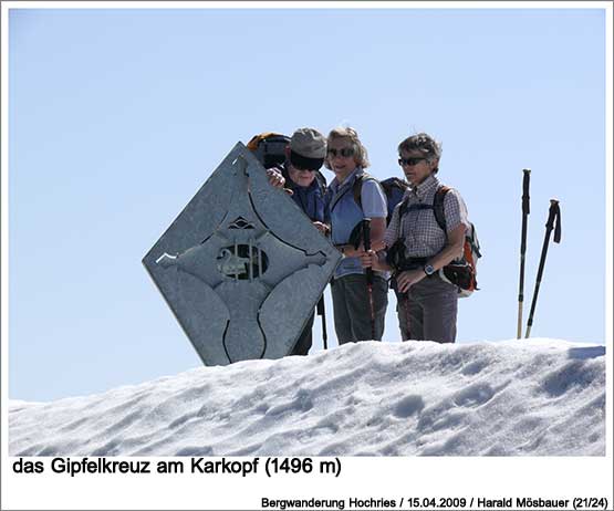 das Gipfekreuz am Karkopf