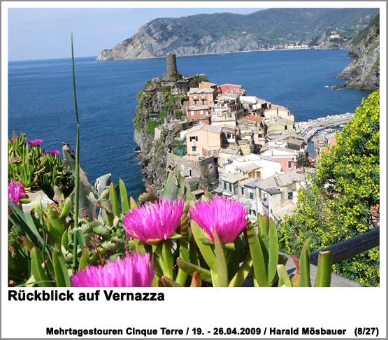 Rückblick auf Vernazza