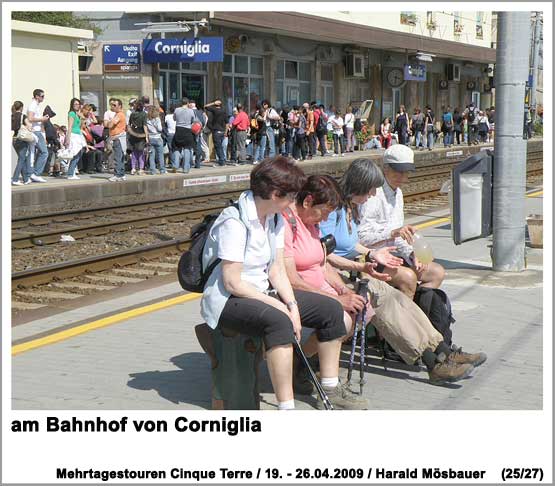 am Bahnhof von Corniglia