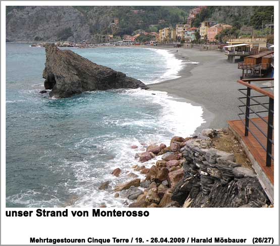 unser Strand von Monterosso