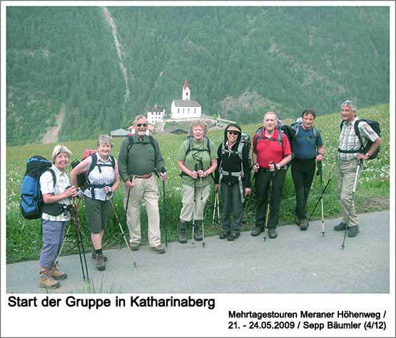 Start der Gruppe in  Katharinaberg