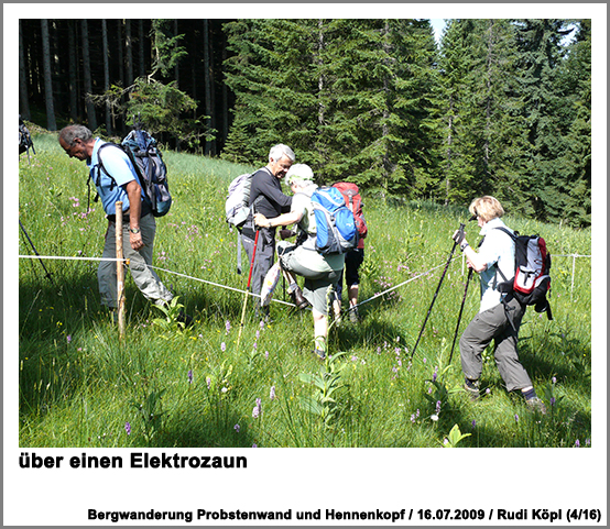 über einen Elektrozaun