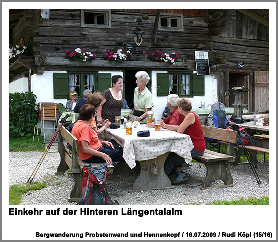 Einkehr auf der Hinteren Längentalalm