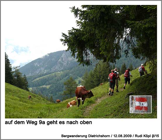 auf dem Weg 9a geht es nach oben