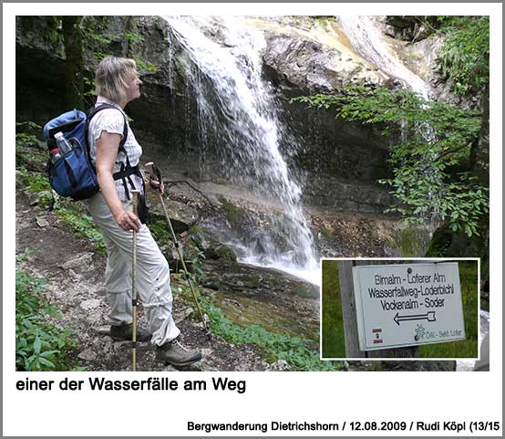 einer der Wasserfälle am Weg