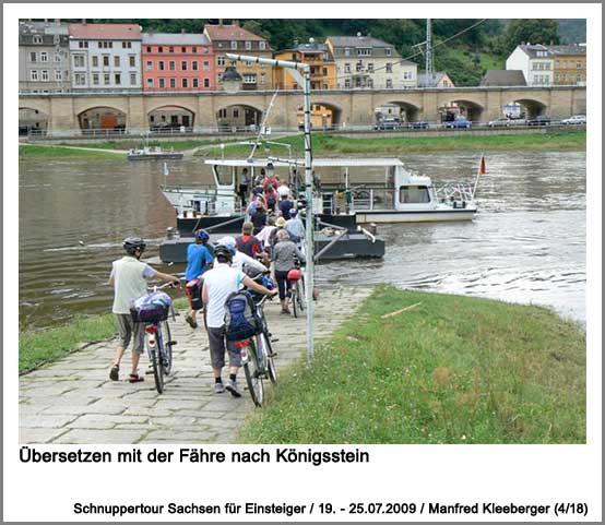 Übersetzen mit der Fähre nach Königsstein