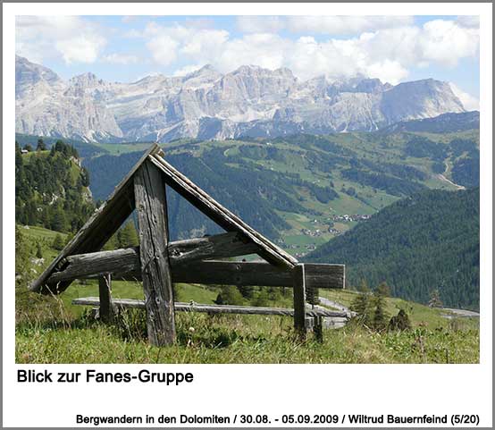 Blick zur Fanes-Gruppe