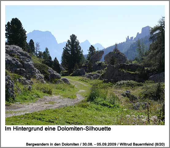Hintergrund Dolomiten-Silhouette