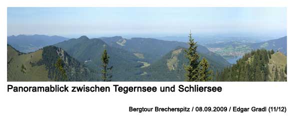 Panoramablick zwischen Tegern- und Schliersee