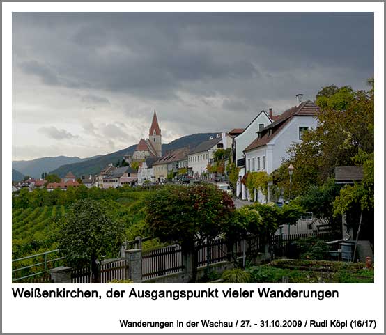 Weißenkirchen, der Ausgangspunkt vieler Wanderungen