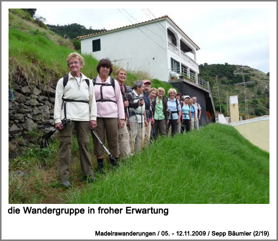 die Wandergruppe in froher Erwartung