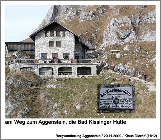 am Weg zum Aggenstein, die Bad-Kissinger-Hütte