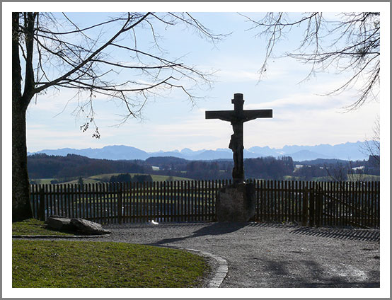 die Alpenkette vom Heiligen Berg aus 