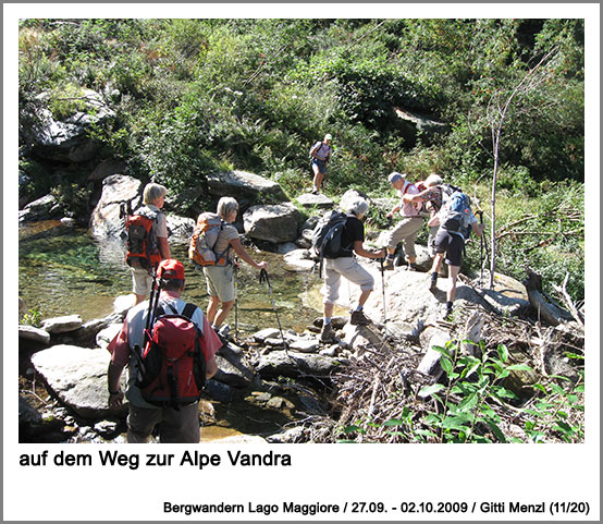 auf dem Weg zur Alpe Vandra