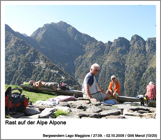 Rast auf der Alpe Alpone