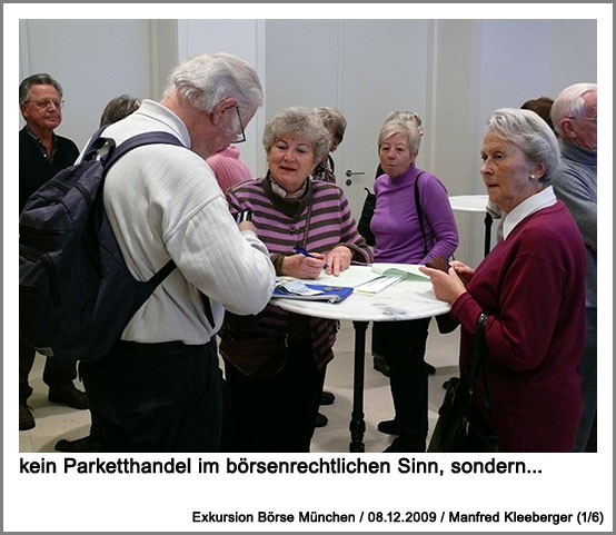 kein Parketthandel im börsenrechtlichen Sinn, sondern