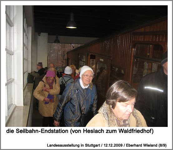 die Seilbahn-Endstation (von Heslach zum Waldfriedhof)