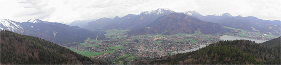 Blick auf Rottach-Egern und Blauberge