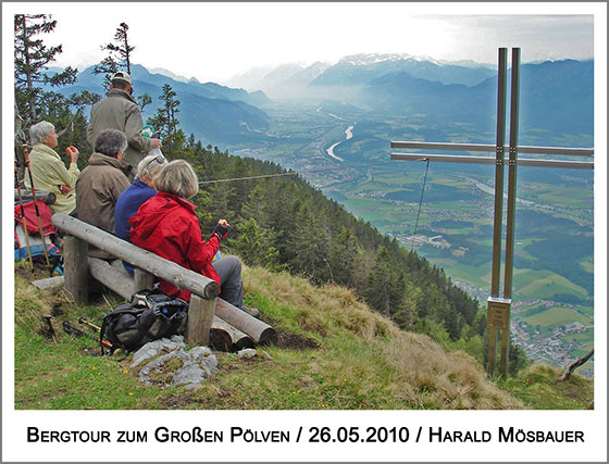 das Gipfelkreuz vom Großen Pölven