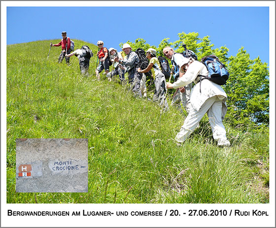 der steile Weg zum Monte Crocione