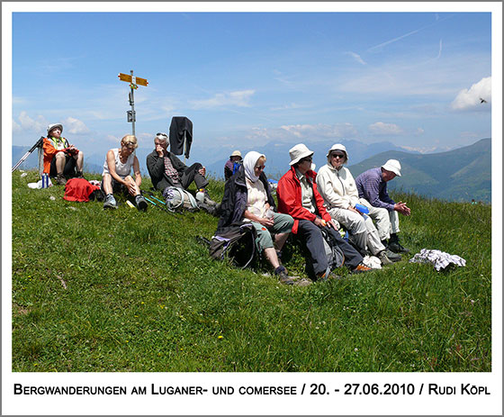 Gipfelrast am Monte Boglia