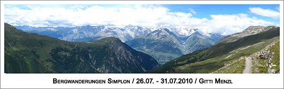 Blick gen Norden zu den Bergen des Berner Oberlandes