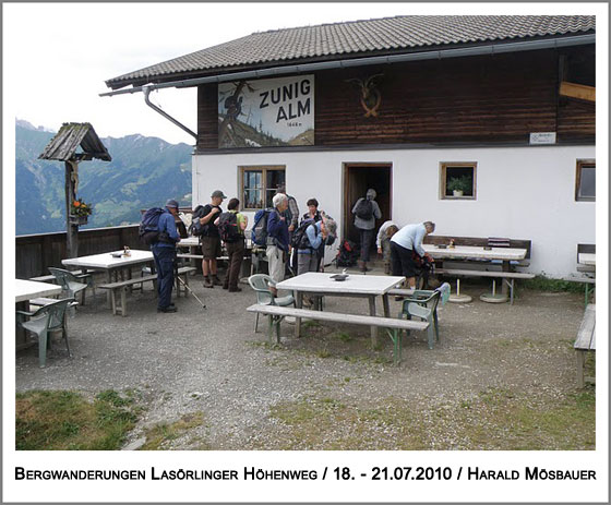 Übernachtung auf der Zunig-Alm