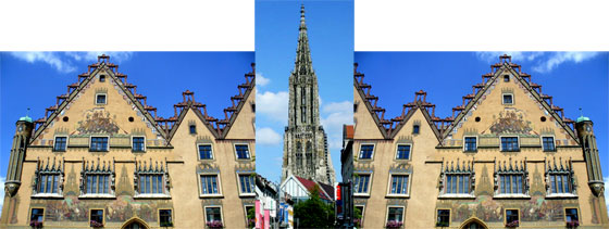 Rathaus und der höchste Kirchturm der Welt