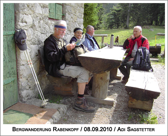 Mittagsrast auf der Orterer-Alpe