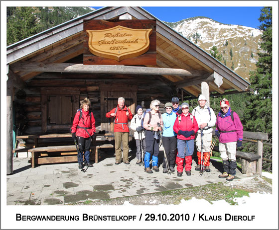 die Wandergruppe an der Rossalm