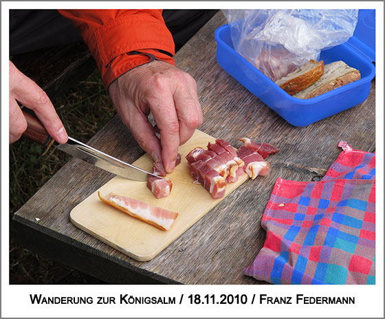 ein gewisser Stil bei einer Bergbrotzeit muss sein