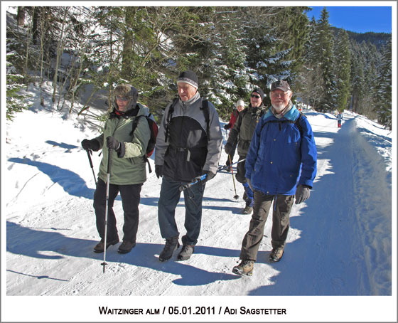 Wanderung auf gut geräumten Wegen