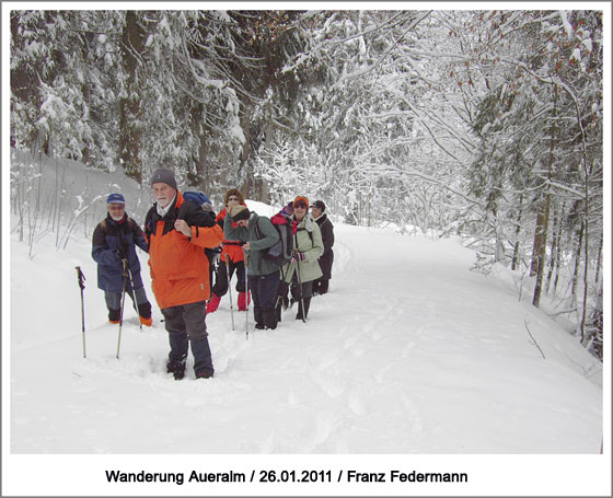 eine kurze Rast im tiefen Schnee