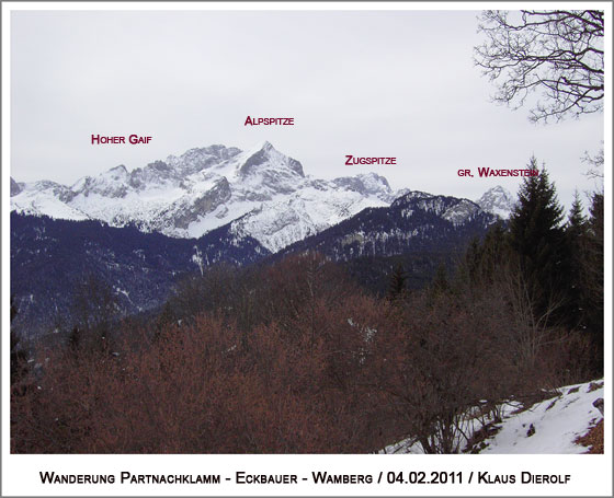 ... z.B. Hoher Gaif, Alpspitze, Zugspitze, Gr. Waxenstein