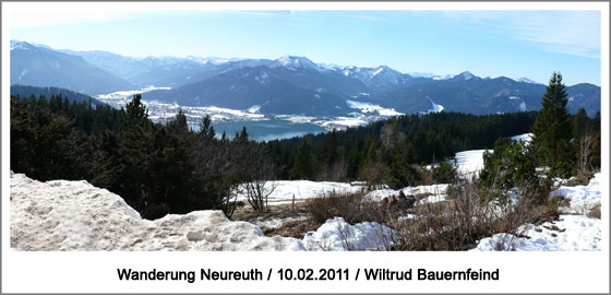 das Alpenpanorama auf der Neureuth