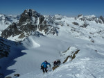 <p>Schlussanstieg zur Dreil&auml;nderspitze, hinten der Piz Buin</p>