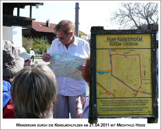 die Erläuterung der Wanderung