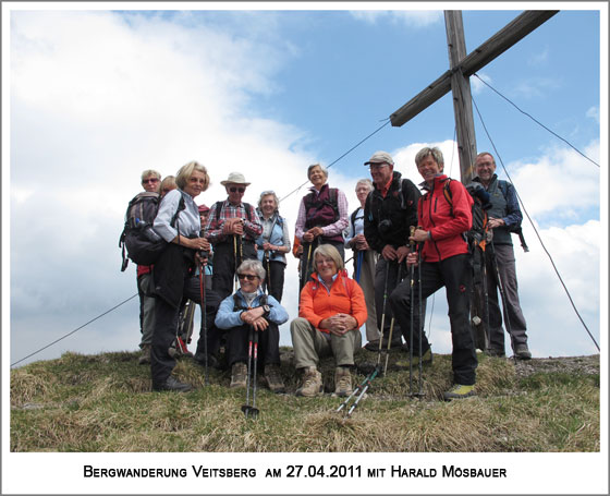 die Gruppe am Gipfelkreuz