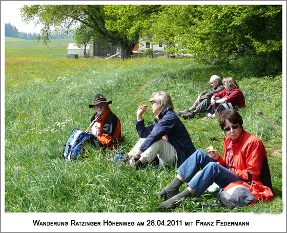 Brotzeit bei Sonnenschein