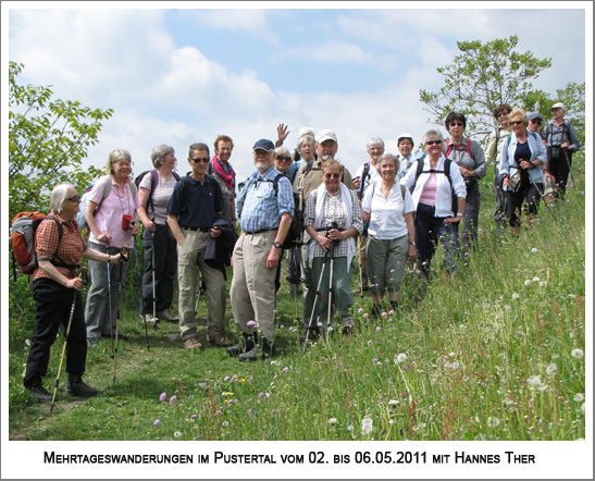 die fast gesamte Gruppe auf dem Weg nach Feldthurns