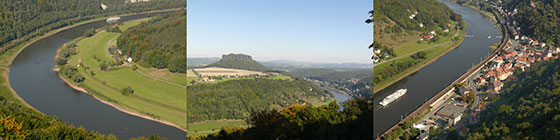 Blick von Königstein auf die Elbe
