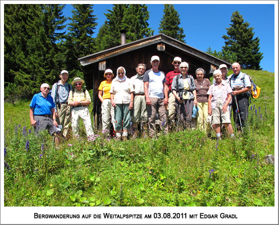 die vergnügte Wandergruppe