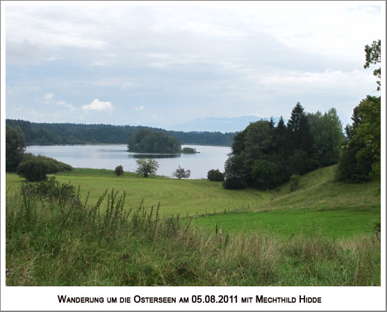 der Ostersee mit einer der vielen Inseln