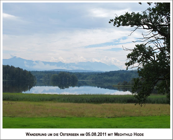 der Ostersee mit der Bergkette