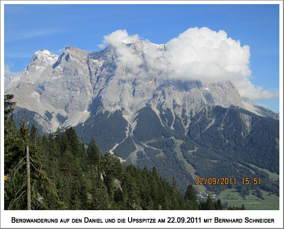 Abschied vom wolkigen Zugspitzmassiv