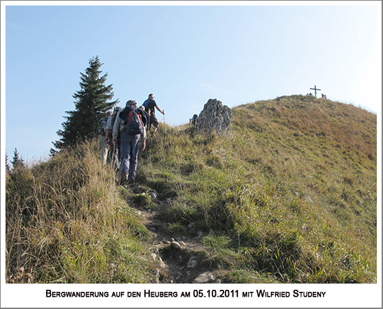 der Gipfel des Heuberg ist in Sicht