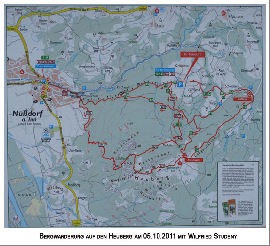 für die Wanderer eine übersichtliche Darstellung der Wege