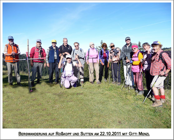 die gesamte Wandergruppe