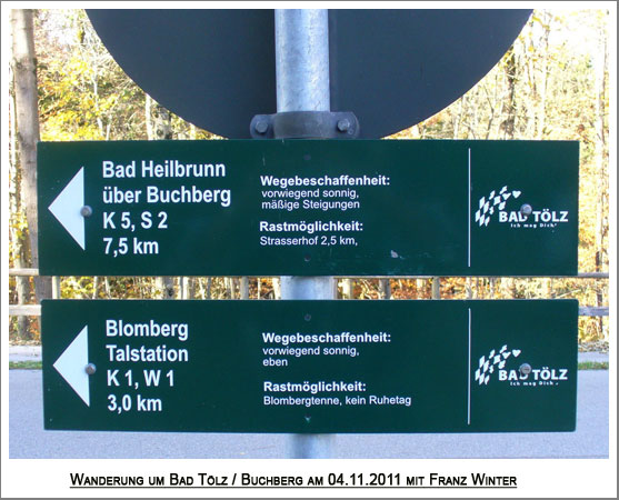 über den Buchberg nach Bad Heilbrunn, das ist unser Weg