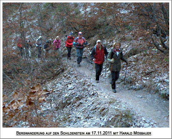 und nun gehts auf einem Steig nach oben